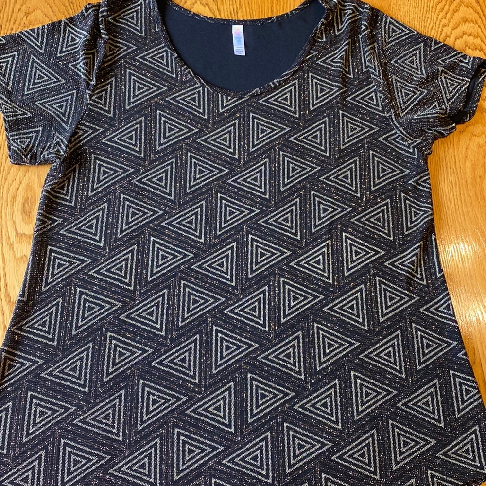 Lularoe Elegant collection.  Gold shimmer black background